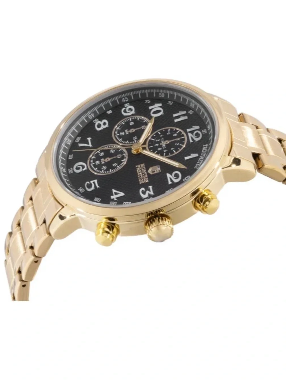 Invicta Gold Tone Men’s Chronograph Watch with Black Dial